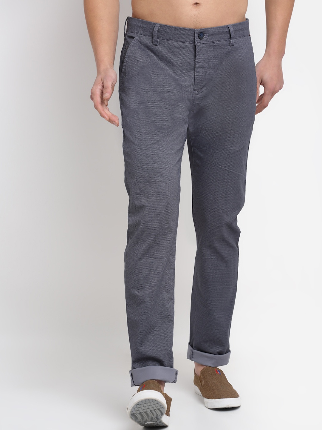 

Cantabil Men Grey Original Pure Cotton Trousers