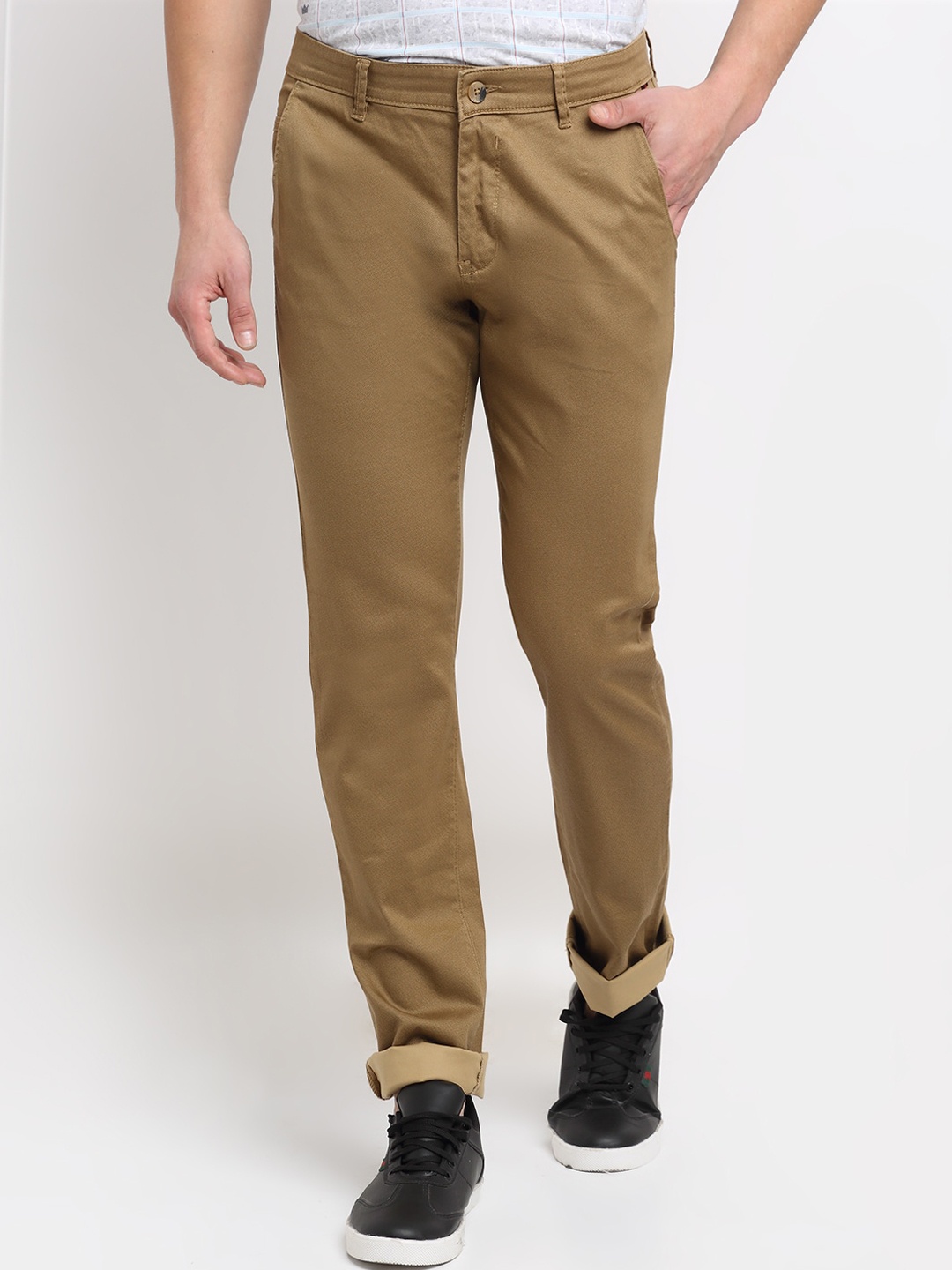 

Cantabil Men Khaki Original Pure Cotton Trousers