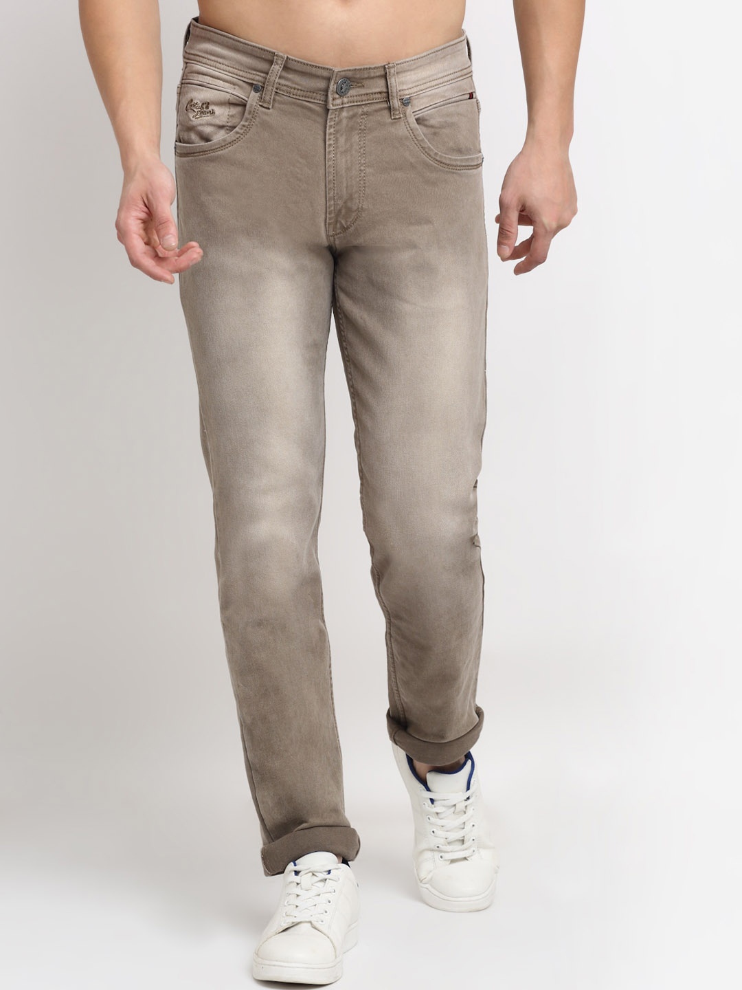 

Cantabil Men Brown Jean Heavy Fade Stretchable Cotton Jeans
