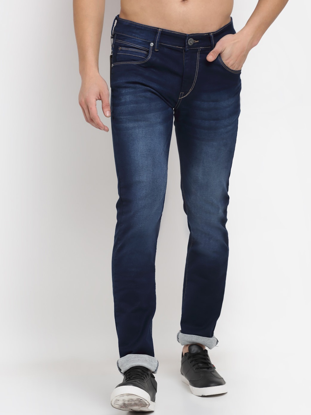 

Cantabil Men Blue Jean Light Fade Pure Cotton Stretchable Jeans