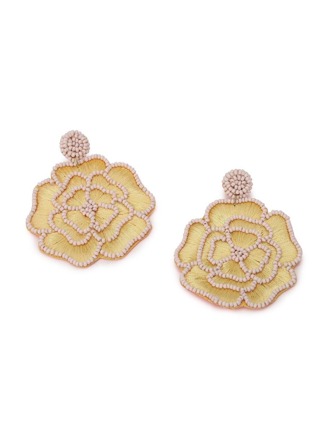 

FOREVER 21 Yellow Floral Drop Earrings