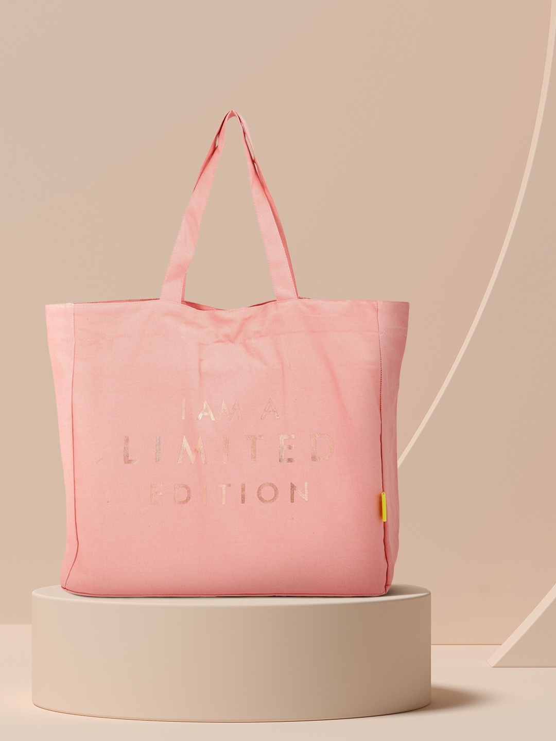 FOREVER 21 Pink Printed Oversized Shopper Tote Bag