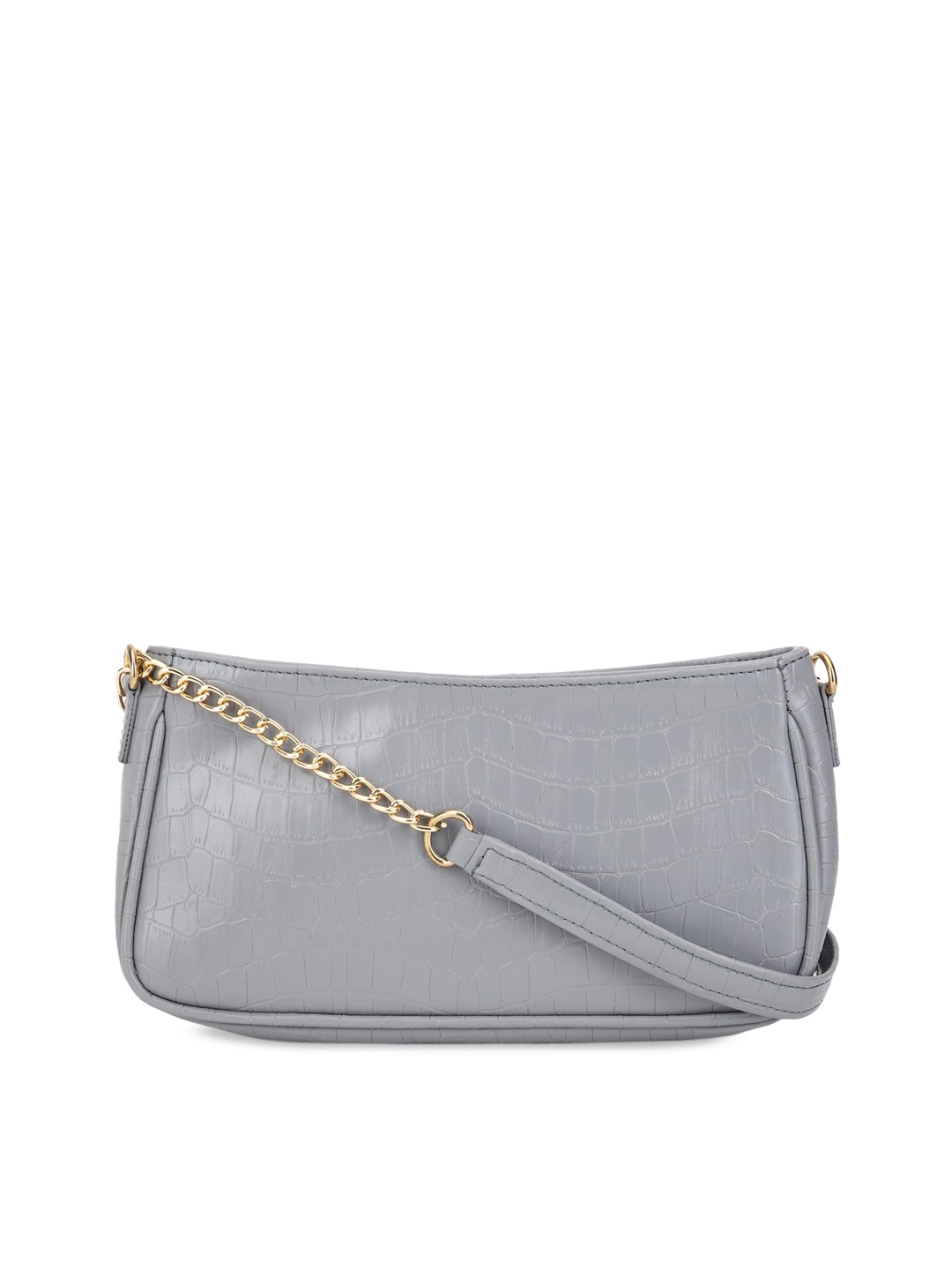 

FOREVER 21 Grey PU Swagger Textured Sling Bag