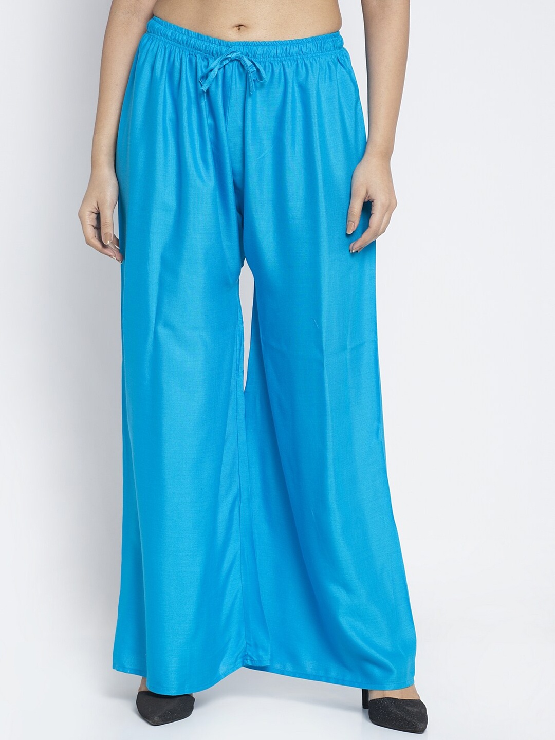 

Jinfo Women Blue Ethnic Palazzos