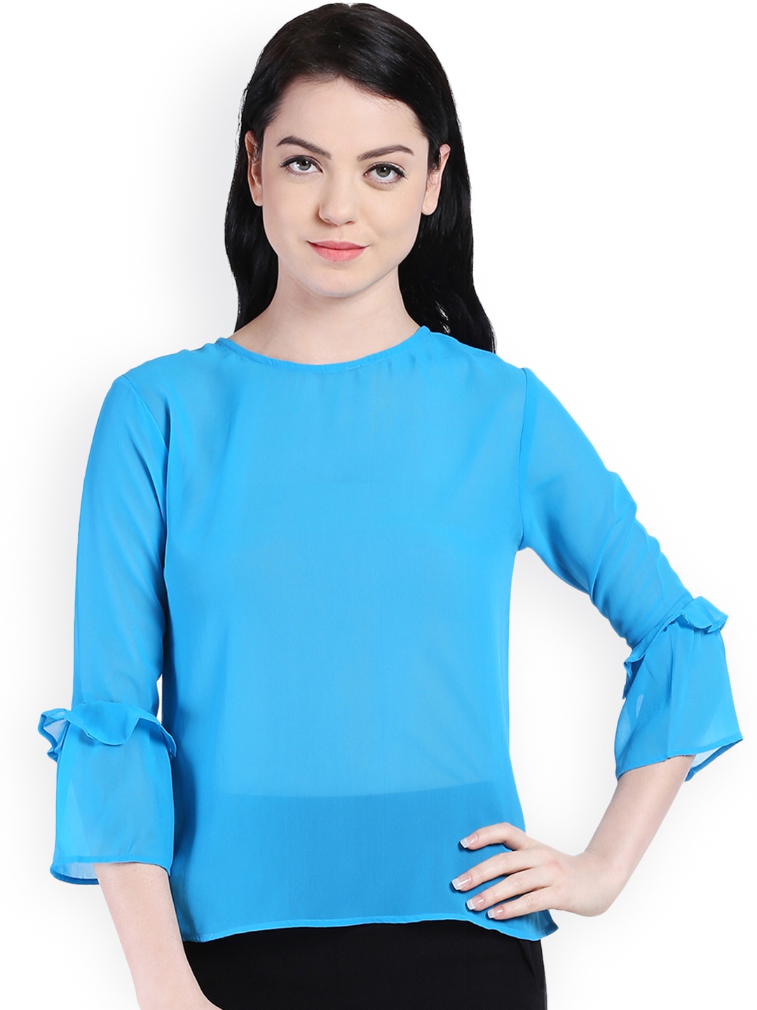 

Style Quotient Women Blue Solid Top