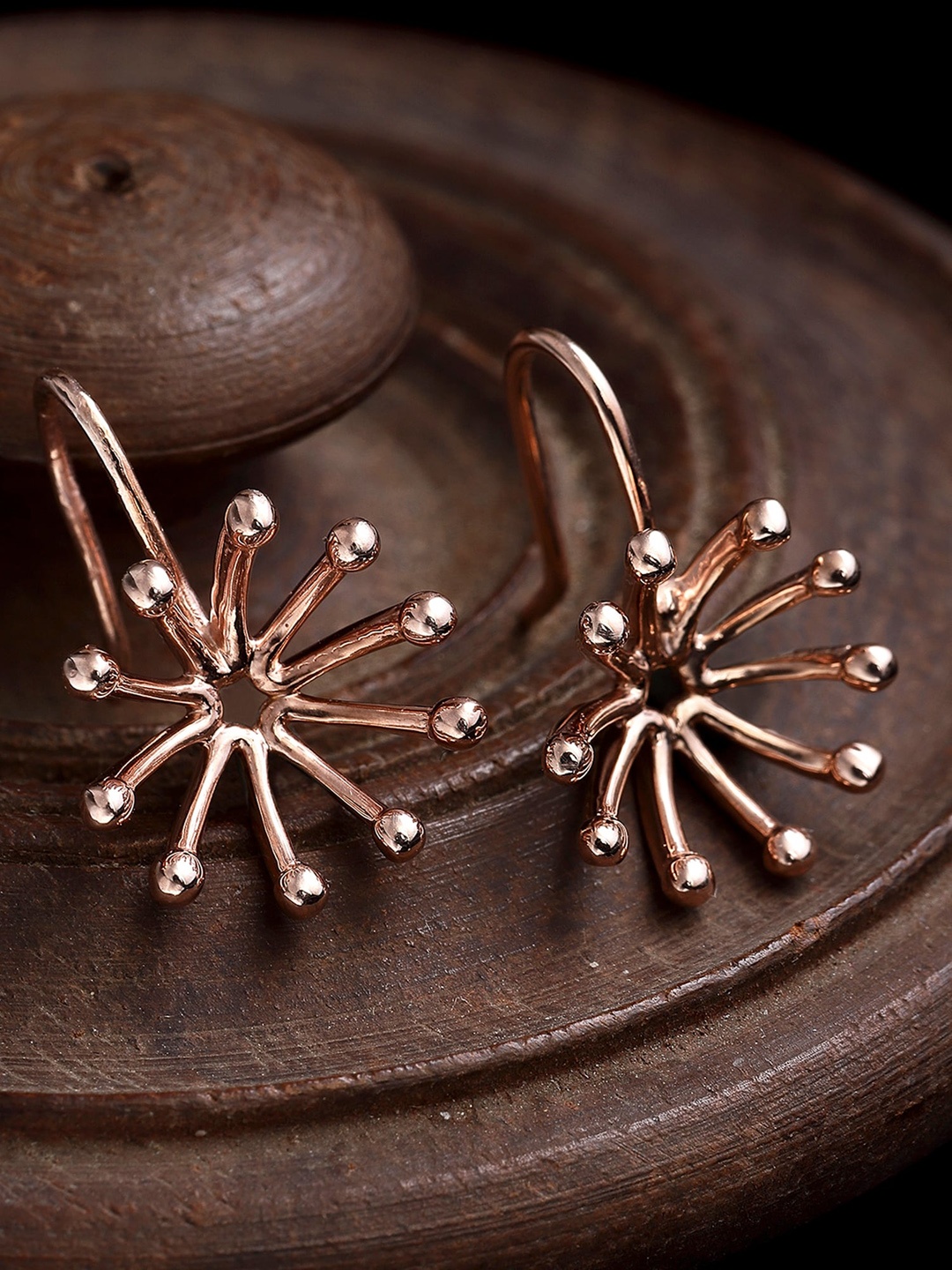 

KUNUZ Rose Gold-Plated 925 Sterling Silver Classic Drop Earrings