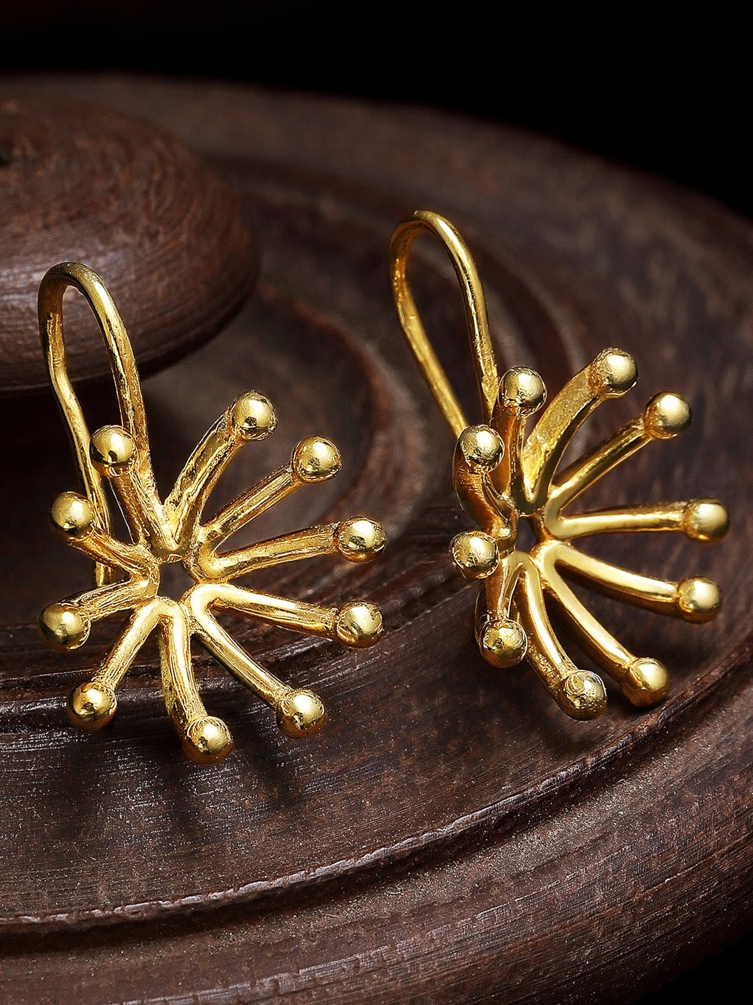 

KUNUZ Gold-Plated 925 Sterling Silver Classic Studs Earrings