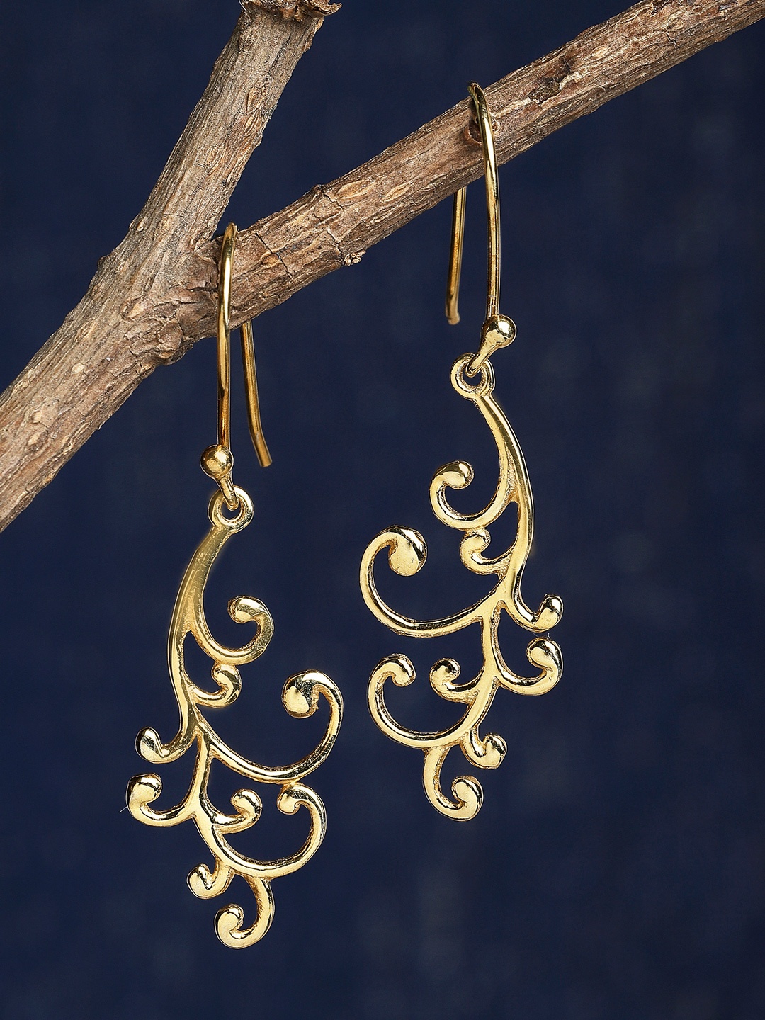 

KUNUZ 925 Sterling Silver & Gold-Toned Classic Drop Earrings