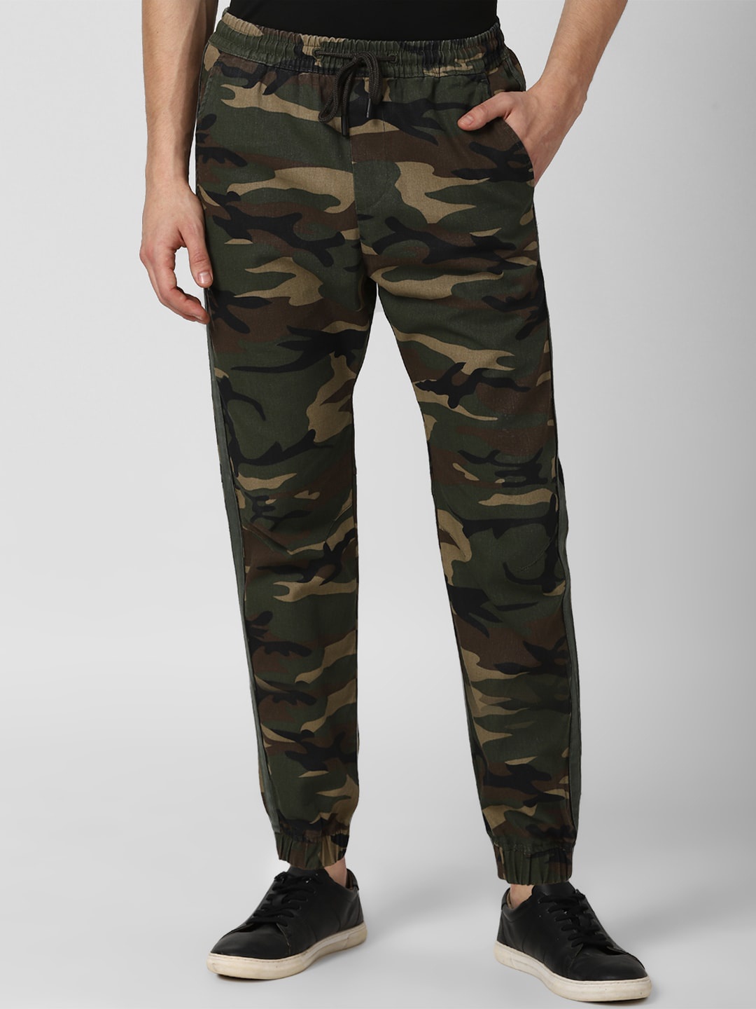 

Peter England Casuals Men Olive Camouflage Trousers