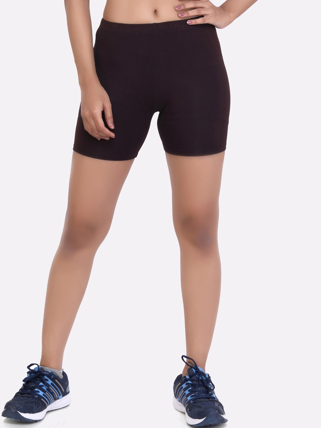 

LAASA SPORTS Women Brown Skinny Fit Training or Gym Sports Shorts