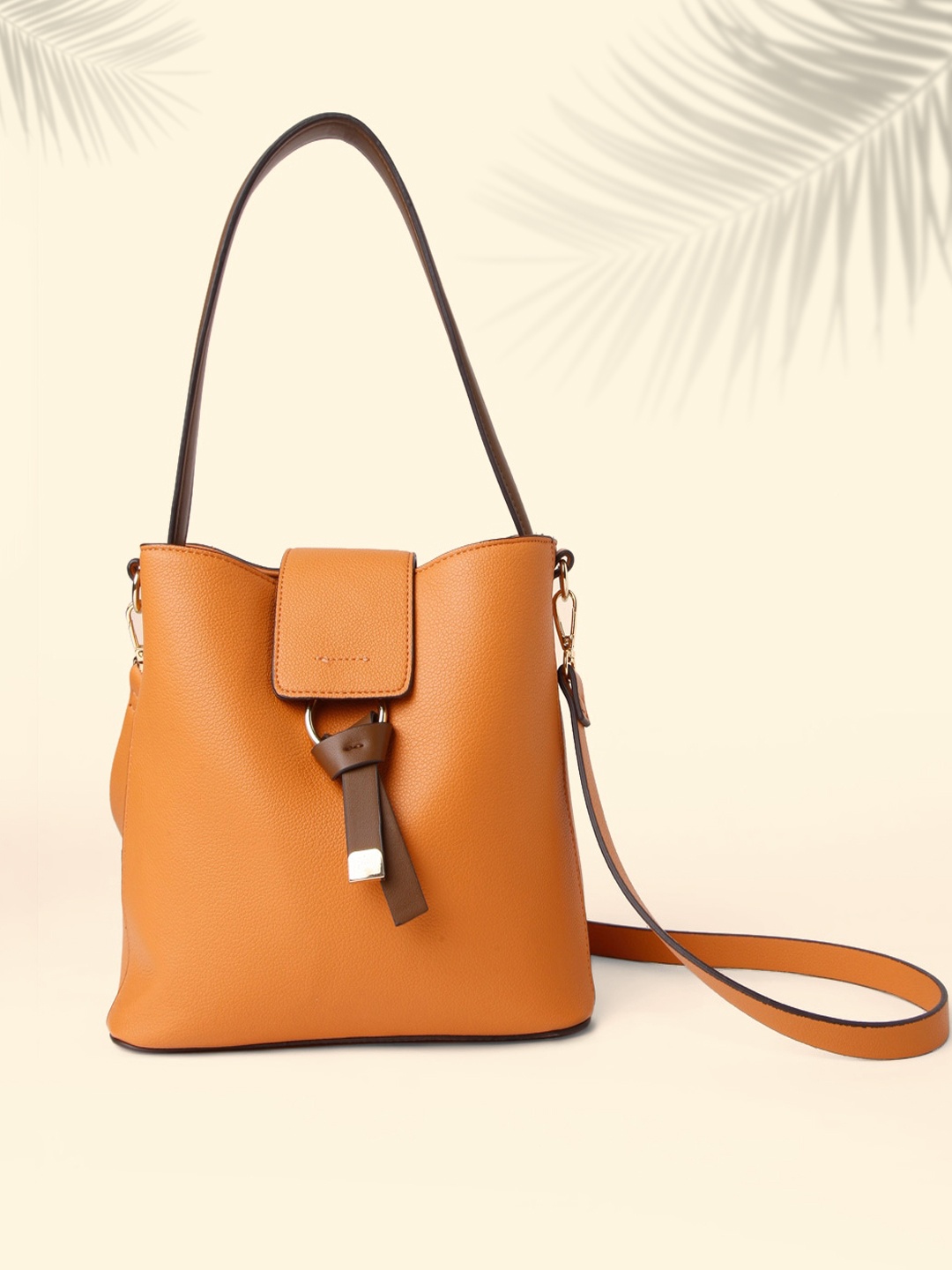 

Vero Moda Orange Structured Hobo Bag