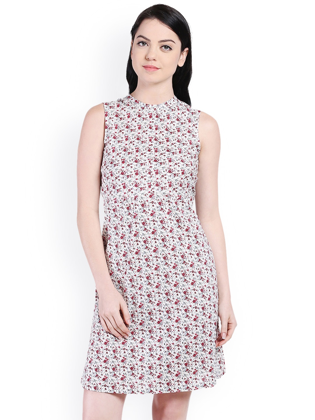 

Style Quotient Women Off-white Printed A-Line Dress
