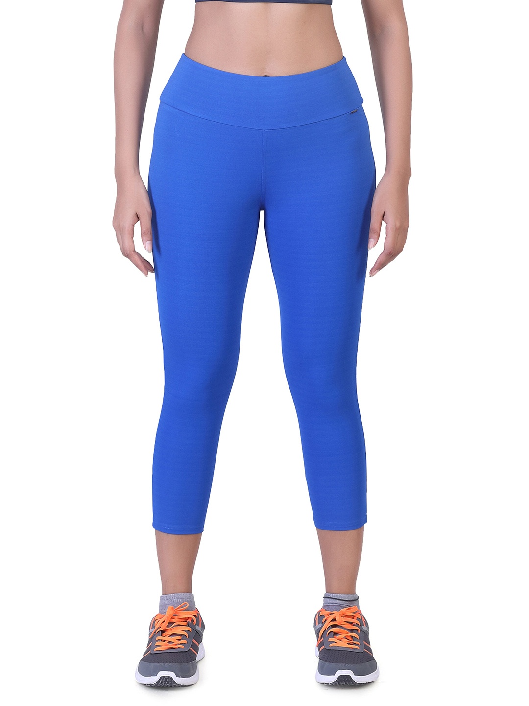 

LAASA SPORTS Women Blue Skinny Fit Active Power Stretch Yoga Capris