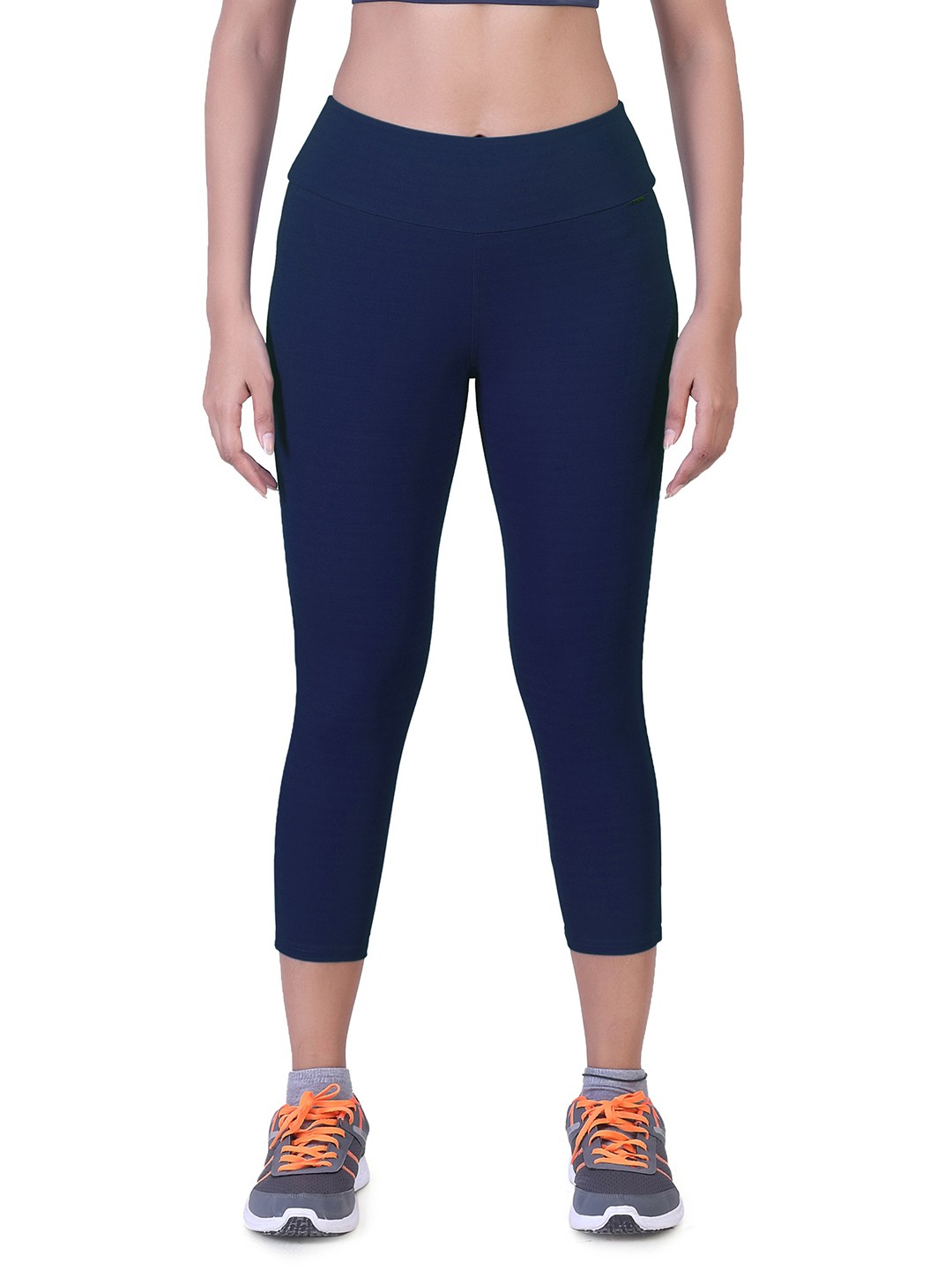 

LAASA SPORTS Women Navy Blue Skinny Fit Capris