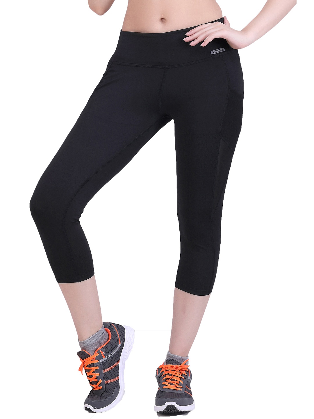 

LAASA SPORTS Women Black Sports Capris
