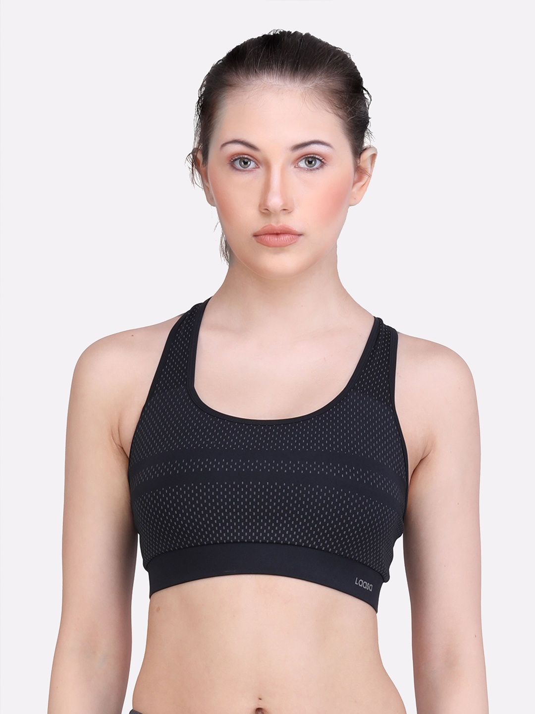 

LAASA SPORTS Black Dry Fit Technology Racerback Bra