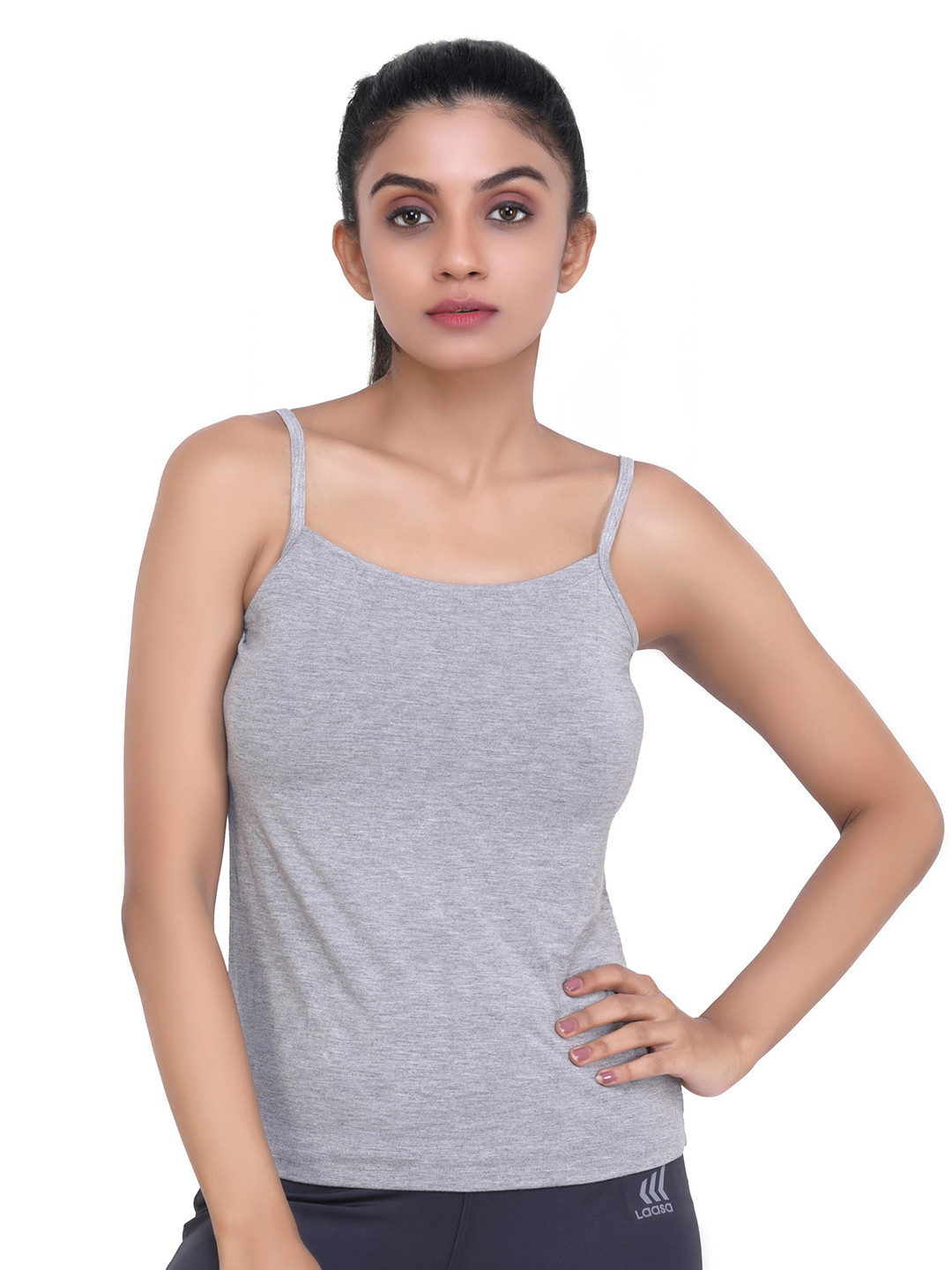 

LAASA SPORTS Women Grey Solid Camisole
