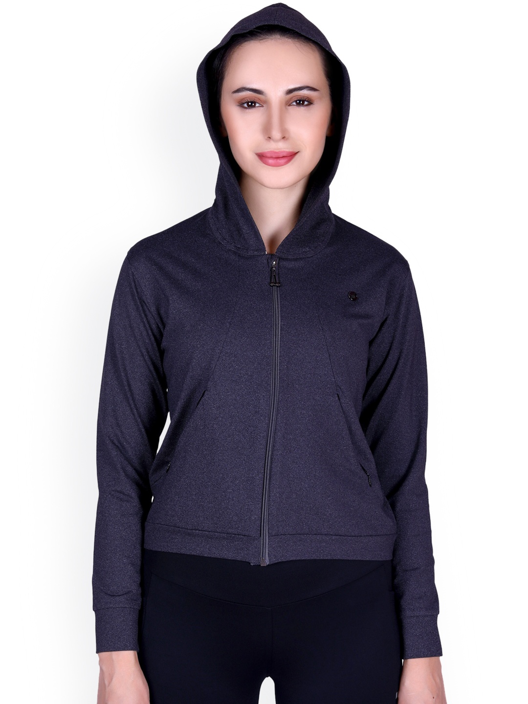 

LAASA SPORTS Women Grey Training or Gym Sporty Jacket