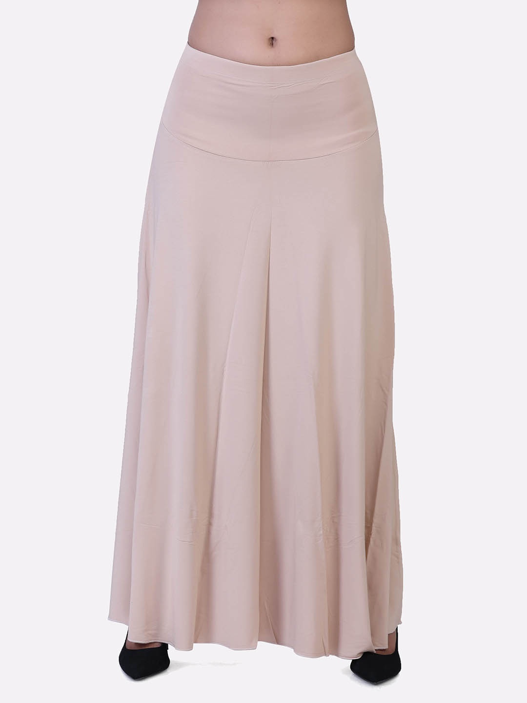 

LAASA SPORTS Women Beige Solid Maxi A line Skirt