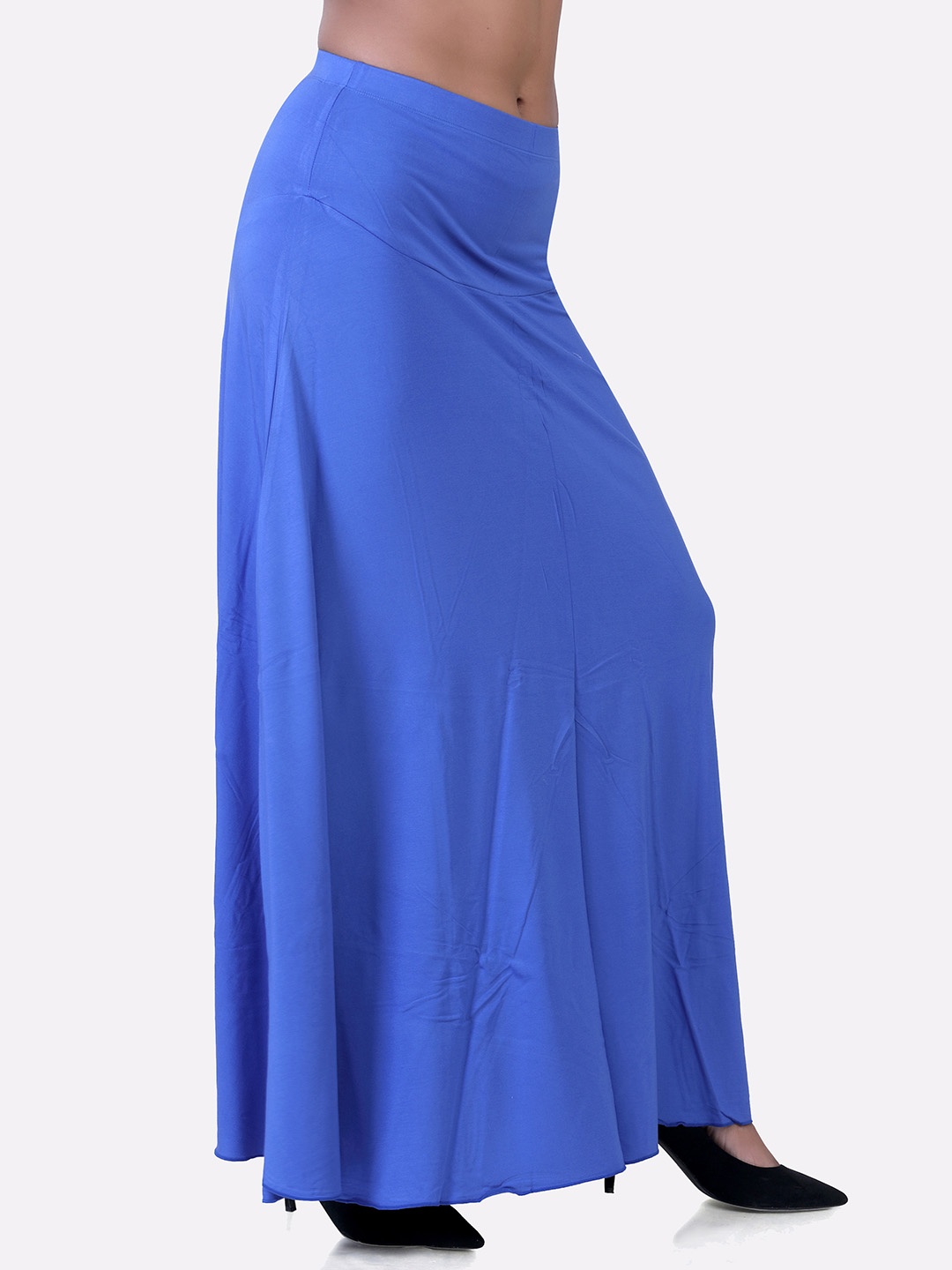 

LAASA SPORTS Women Blue Solid Maxi A line Skirt