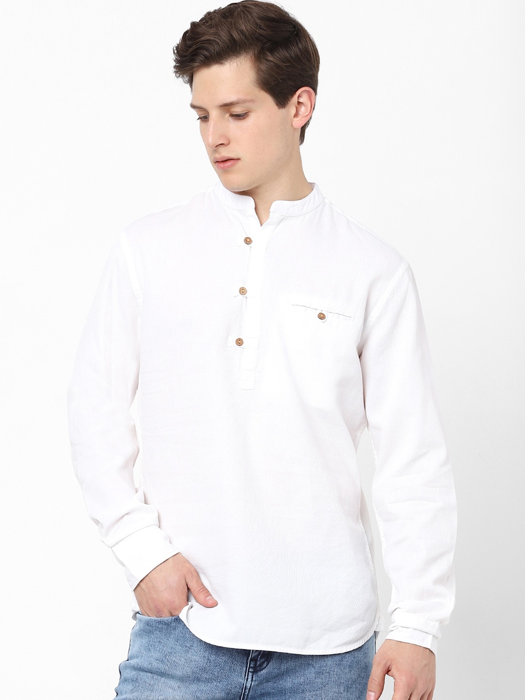 

Celio Men White Cotton Casual Shirt