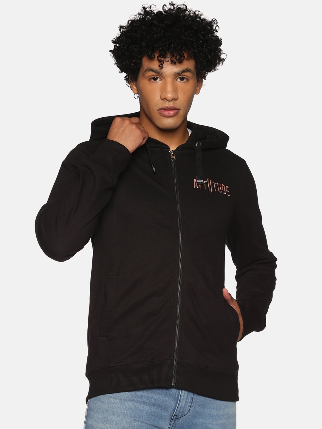 

ATTIITUDE Men Black Bomber Jacket