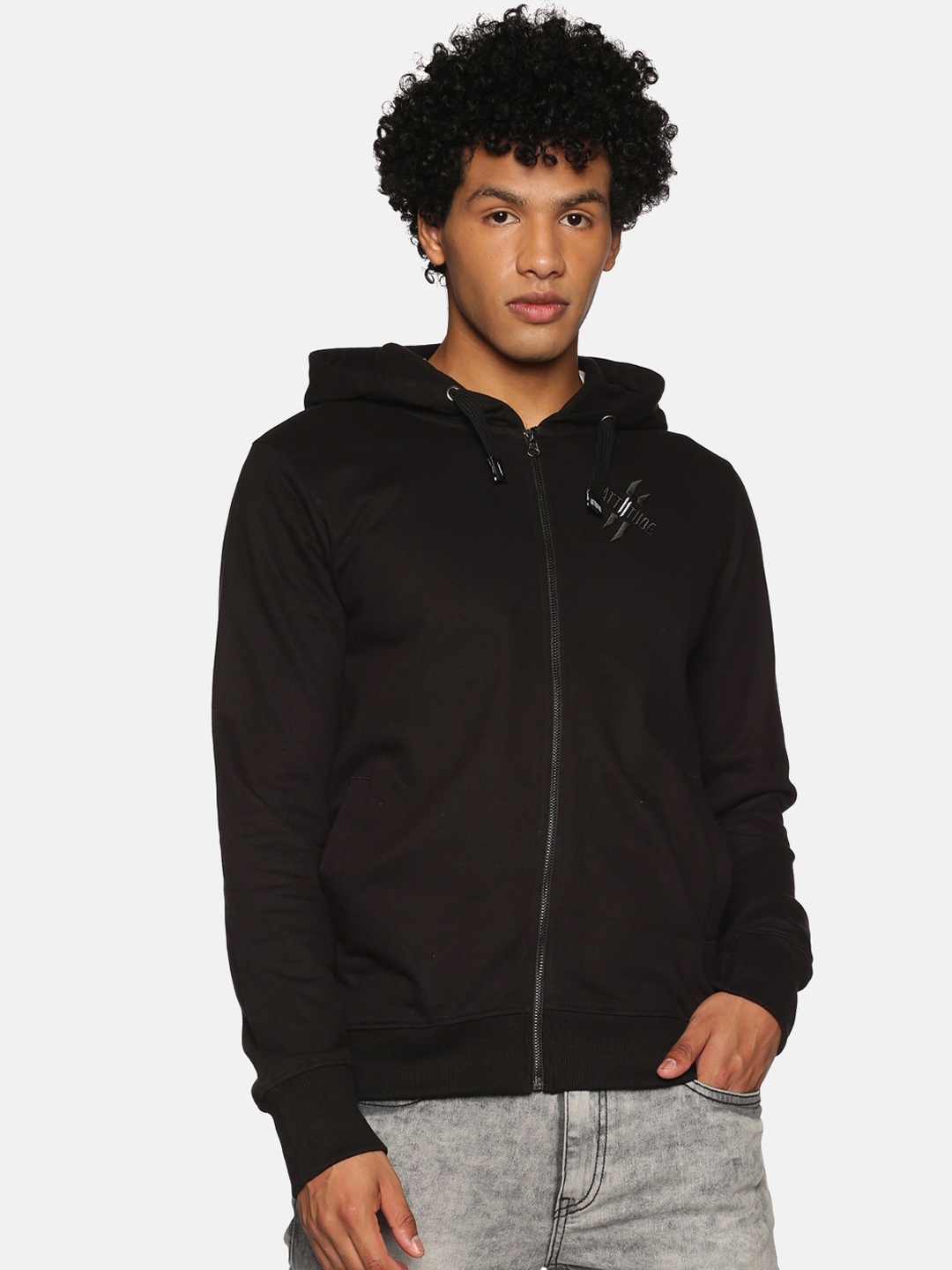 

ATTIITUDE Men Black Pure Cotton Tailored Jacket