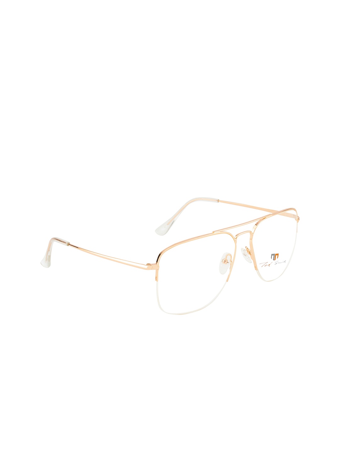 

Ted Smith Unisex Rose Gold-Toned Solid Aviator Frames TS-9065_C4