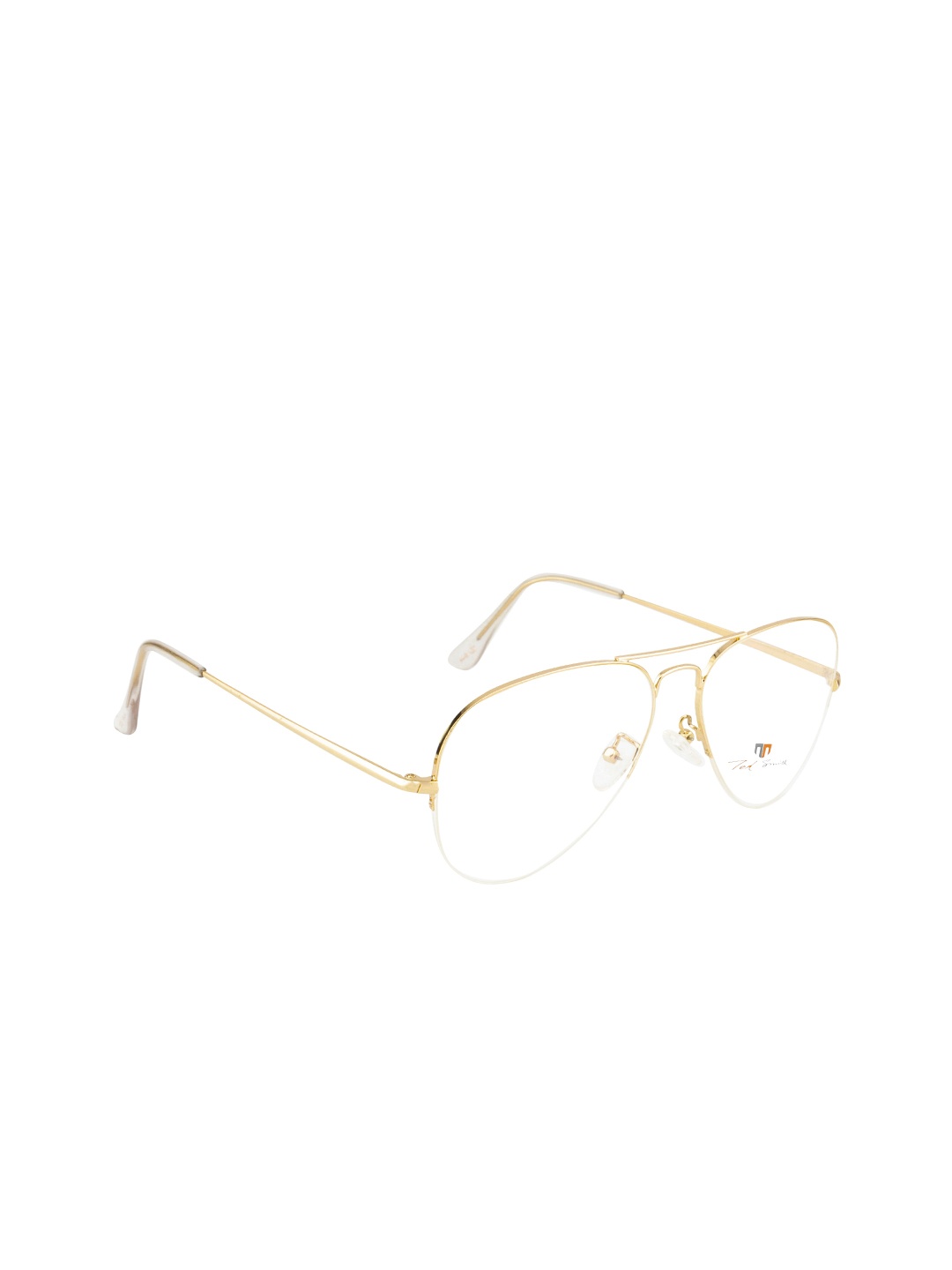 

Ted Smith Unisex Gold-Toned Half Rim Aviator Frames TS-9083_C2