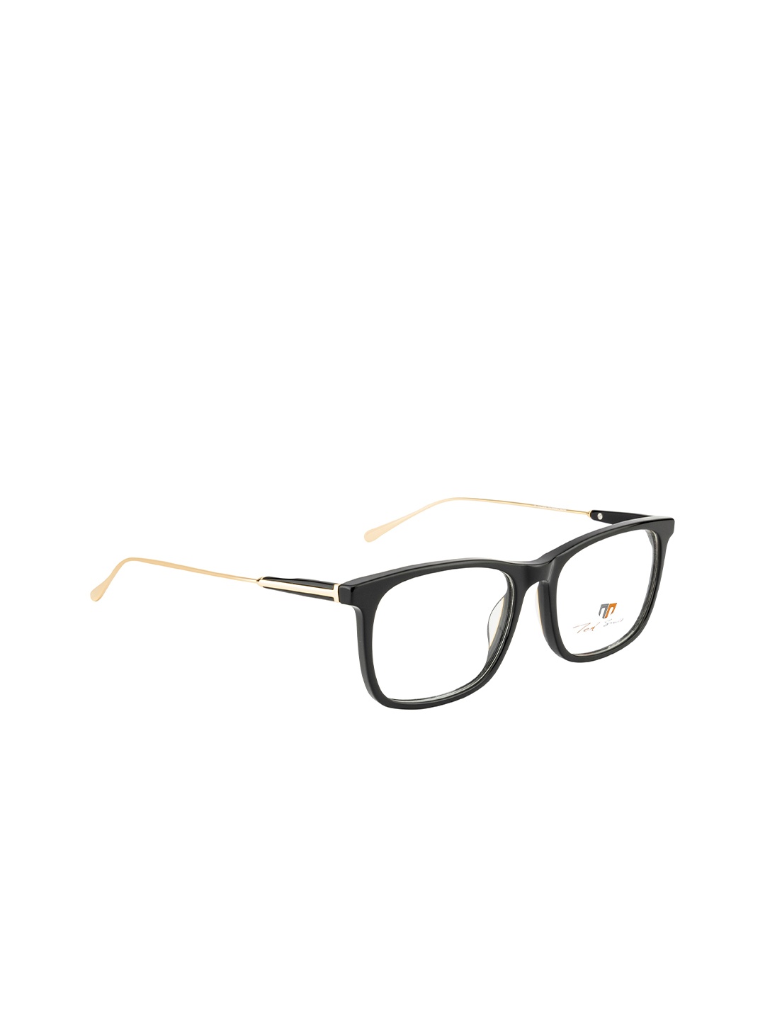 

Ted Smith Unisex Black & Gold-Toned Full Rim Rectangle Frames Eyeglasses