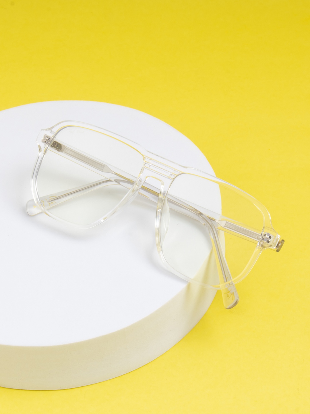 

Ted Smith Unisex Transparent Solid Aviator Frames Eyeglasses