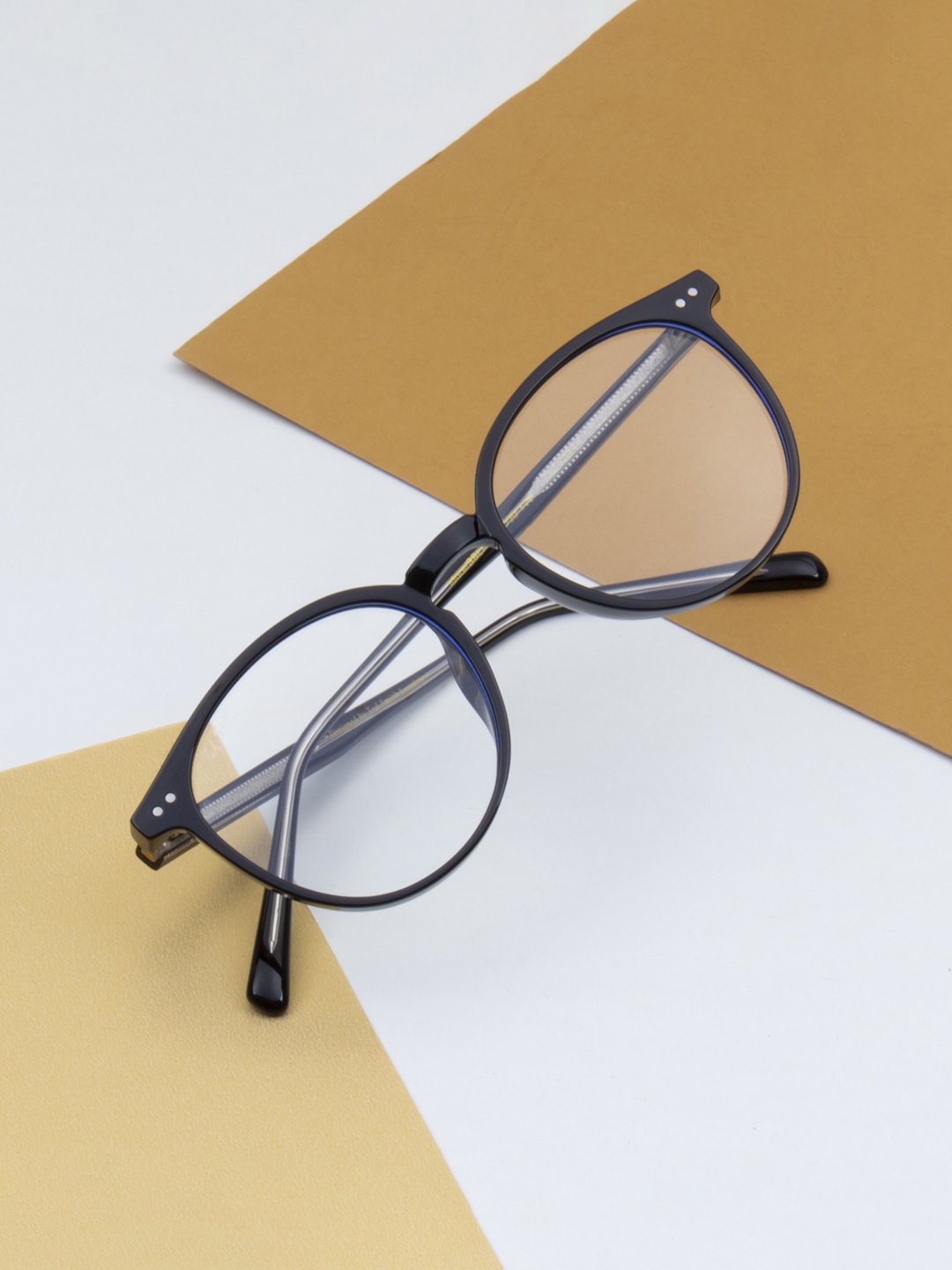 

Ted Smith Unisex Black Full Rim Round Frames Eyeglasses
