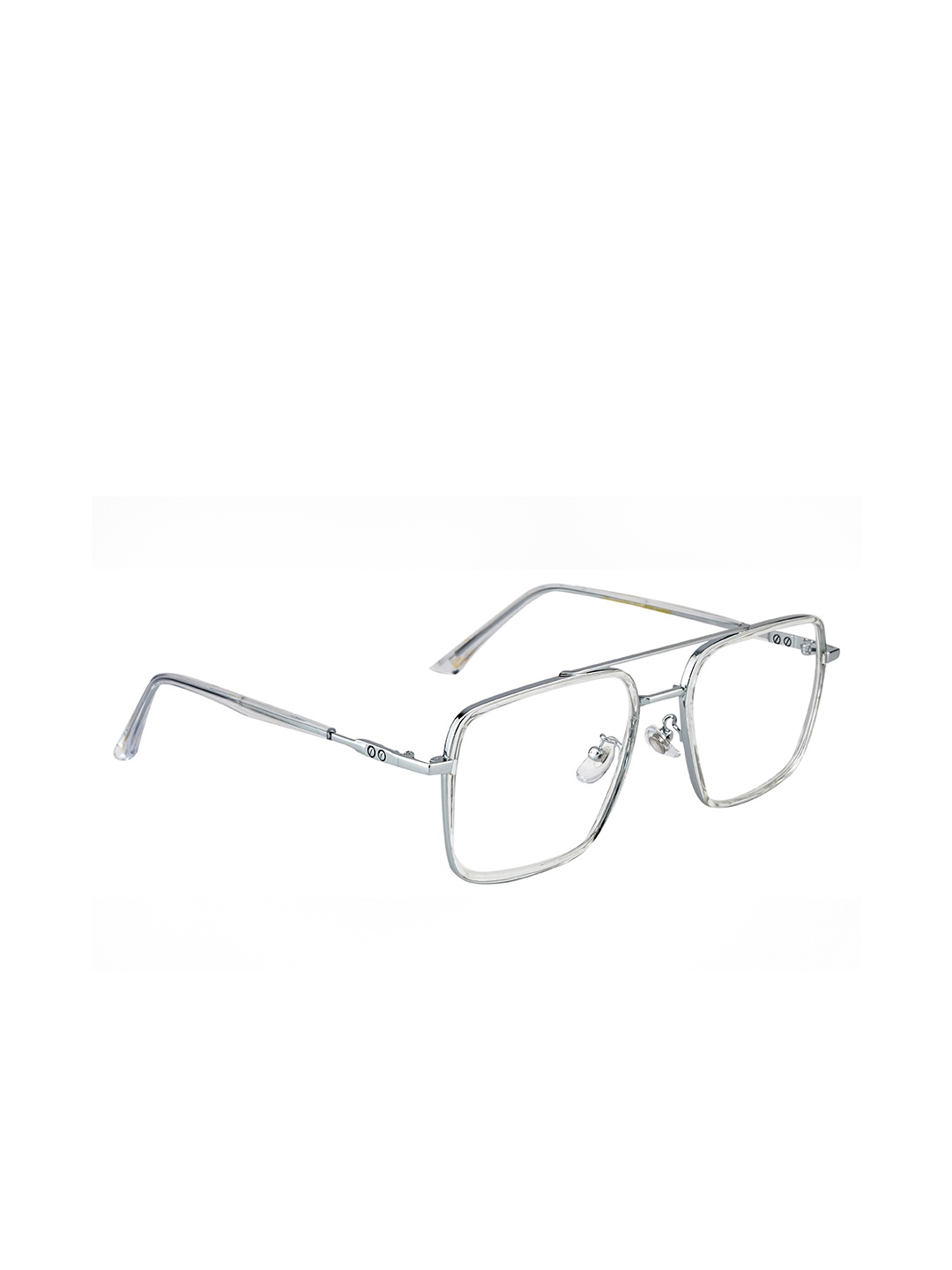 

Ted Smith Unisex Silver-Toned Solid Aviator Frames TS-358_CRY