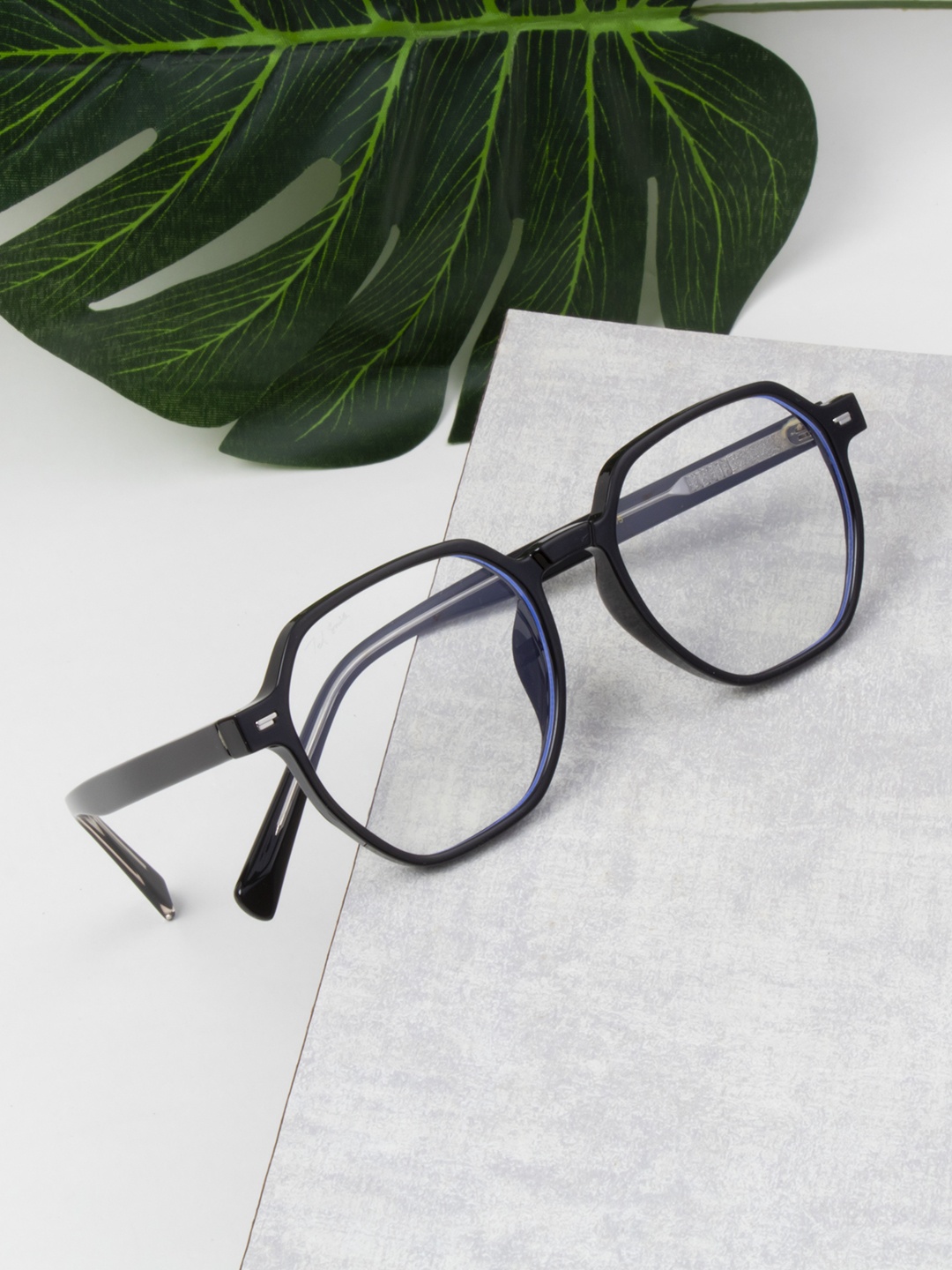 

Ted Smith Unisex Black Full Rim Square Frames Eyeglasses