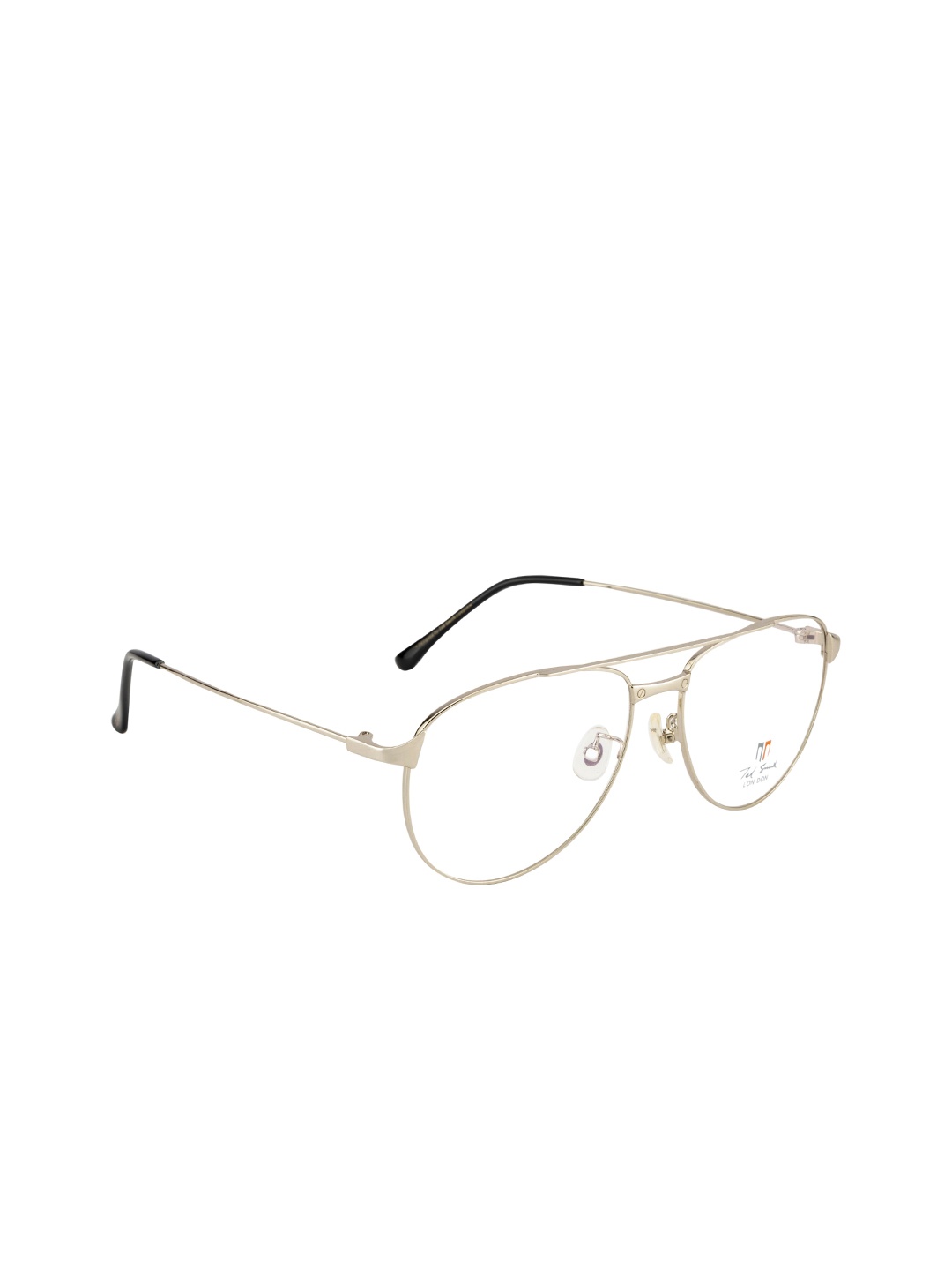 

Ted Smith Unisex Silver-Toned Solid Aviator Frames TS-9077_C15