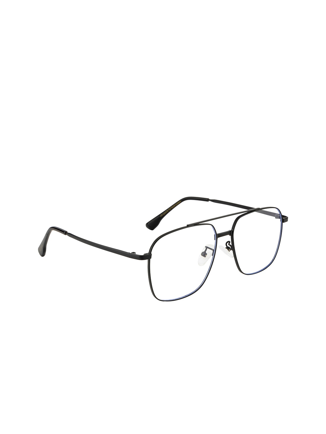 

Ted Smith Unisex Black Full Rim Aviator Frames TS-365