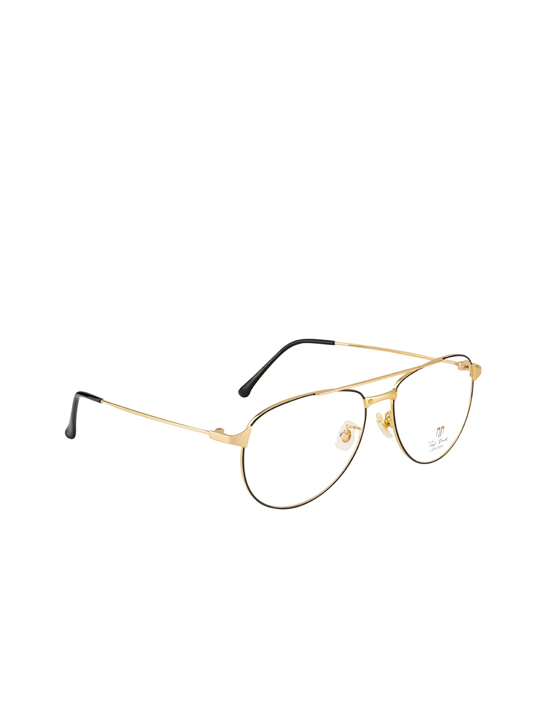 

Ted Smith Adult Gold-Toned & Black Full Rim Aviator Frames Eyeglasses