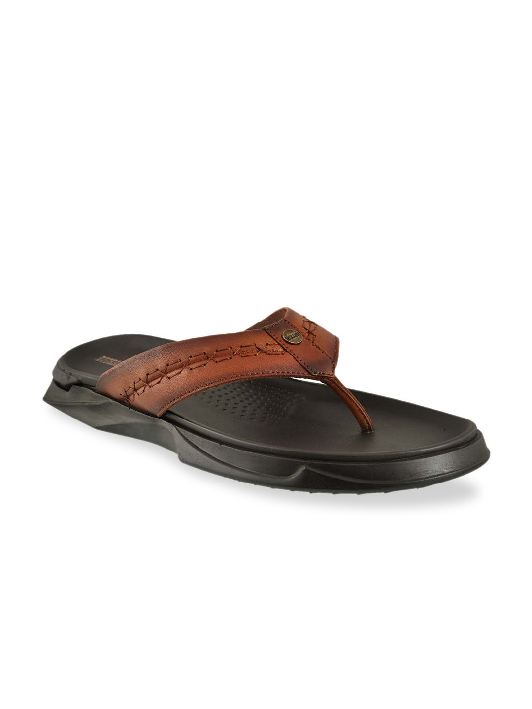 

Buckaroo Men Tan Brown Leather Comfort Sandals