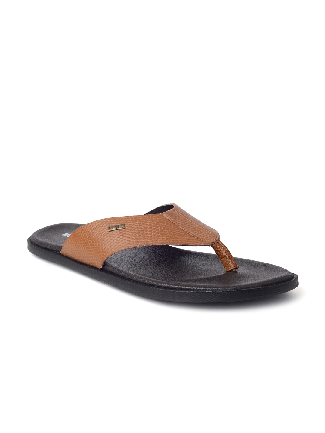 

Buckaroo Men Tan Brown Perforated Leather Comfort Sandals