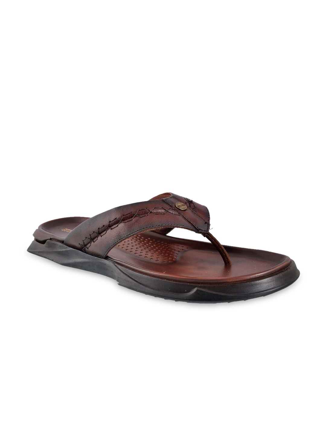 

Buckaroo Men Brown Genuine Leather Comfort Sandals