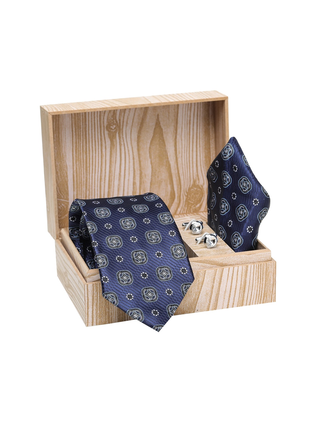 

ELLIS Men Blue & Silver-Toned Accessory Gift Set