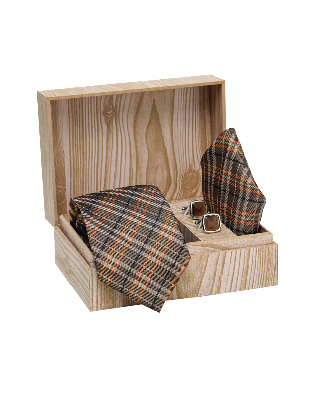 

ELLIS Men Brown & Silver-Toned Accessory Gift Set