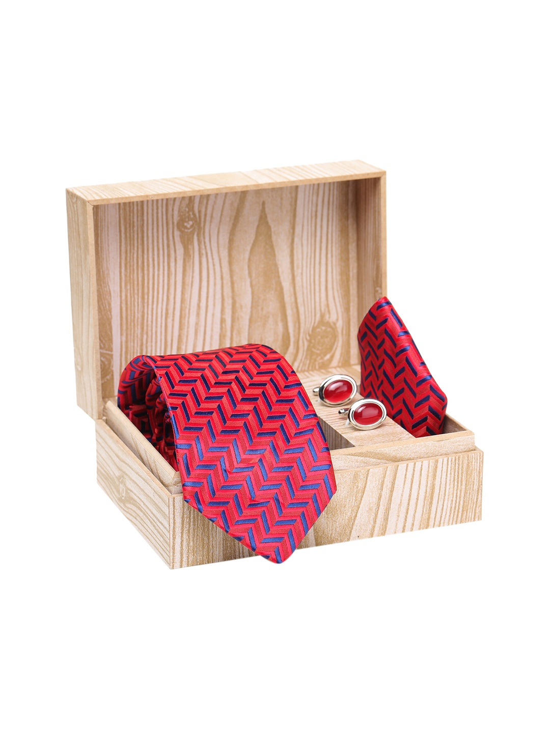 

ELLIS Men Red & Silver-Toned Accessory Gift Set