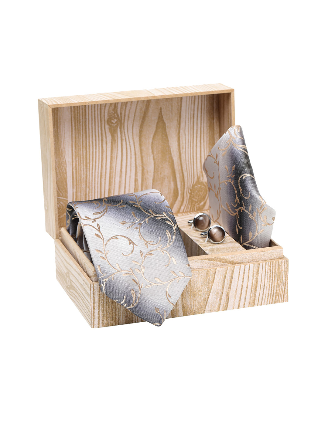 

ELLIS Men Grey & Silver-Toned Accessory Gift Set