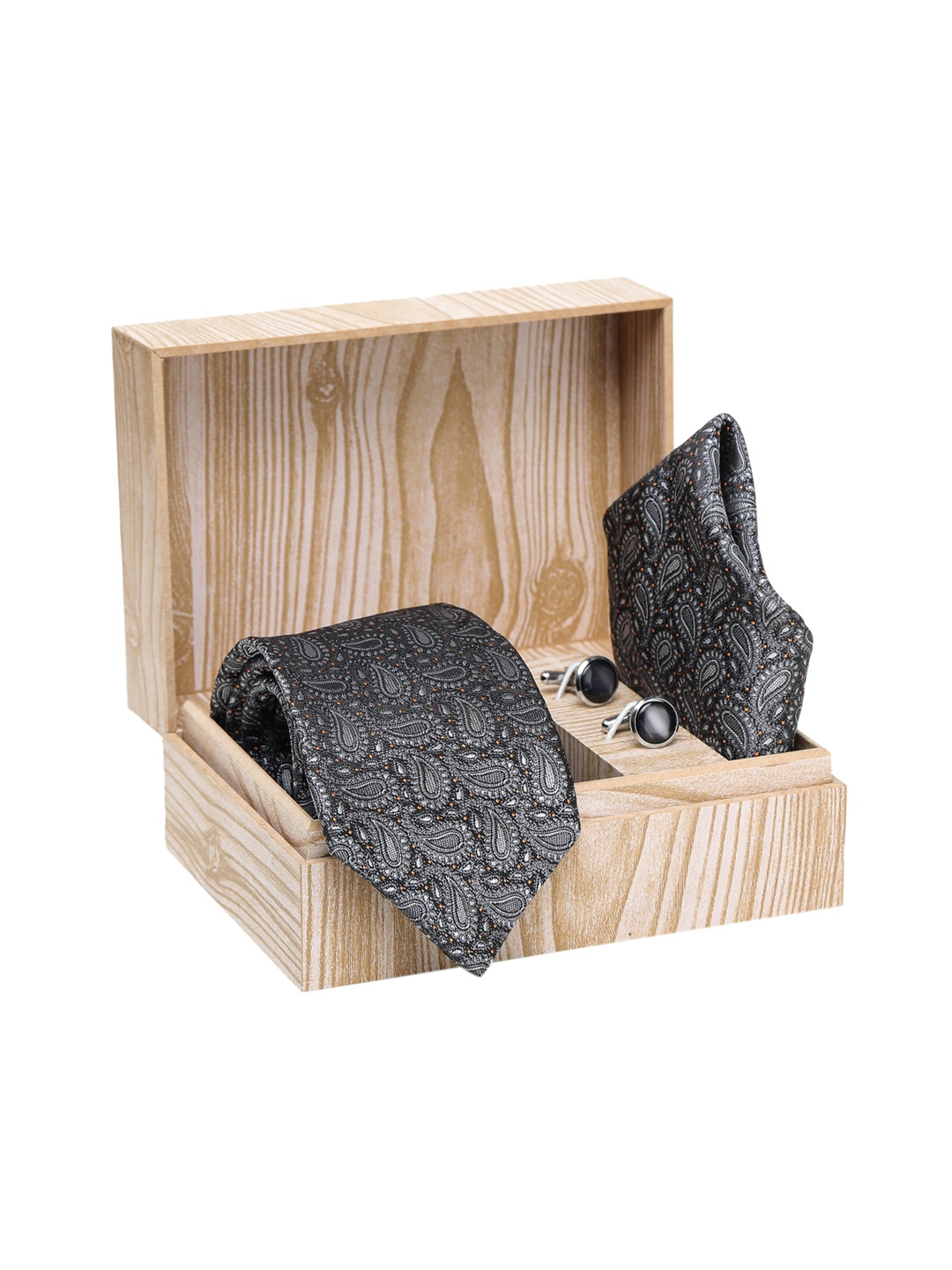 

ELLIS Men Grey & Silver-Toned Accessory Gift Set