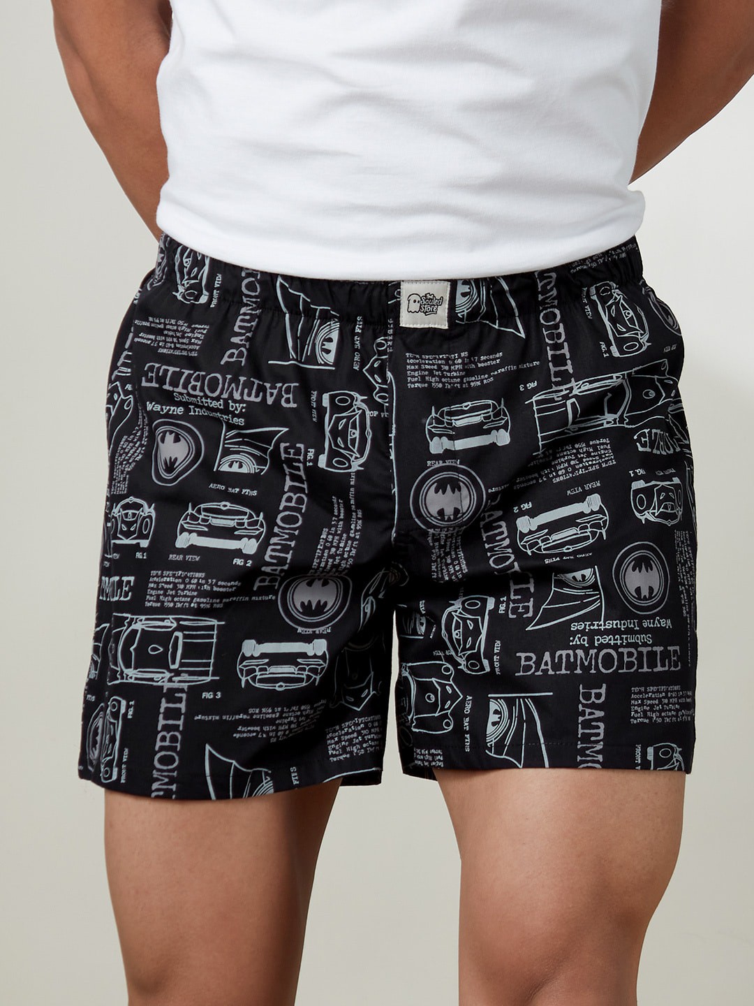 

The Souled Store Men Black & White Printed Boxers