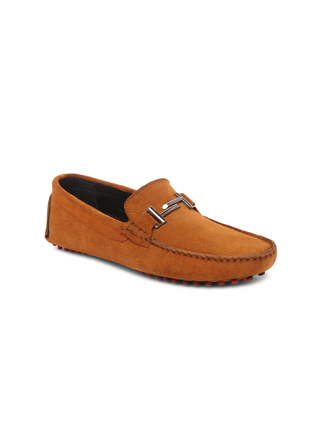 

LOUIS STITCH Men Brown Suede Driving Shoes
