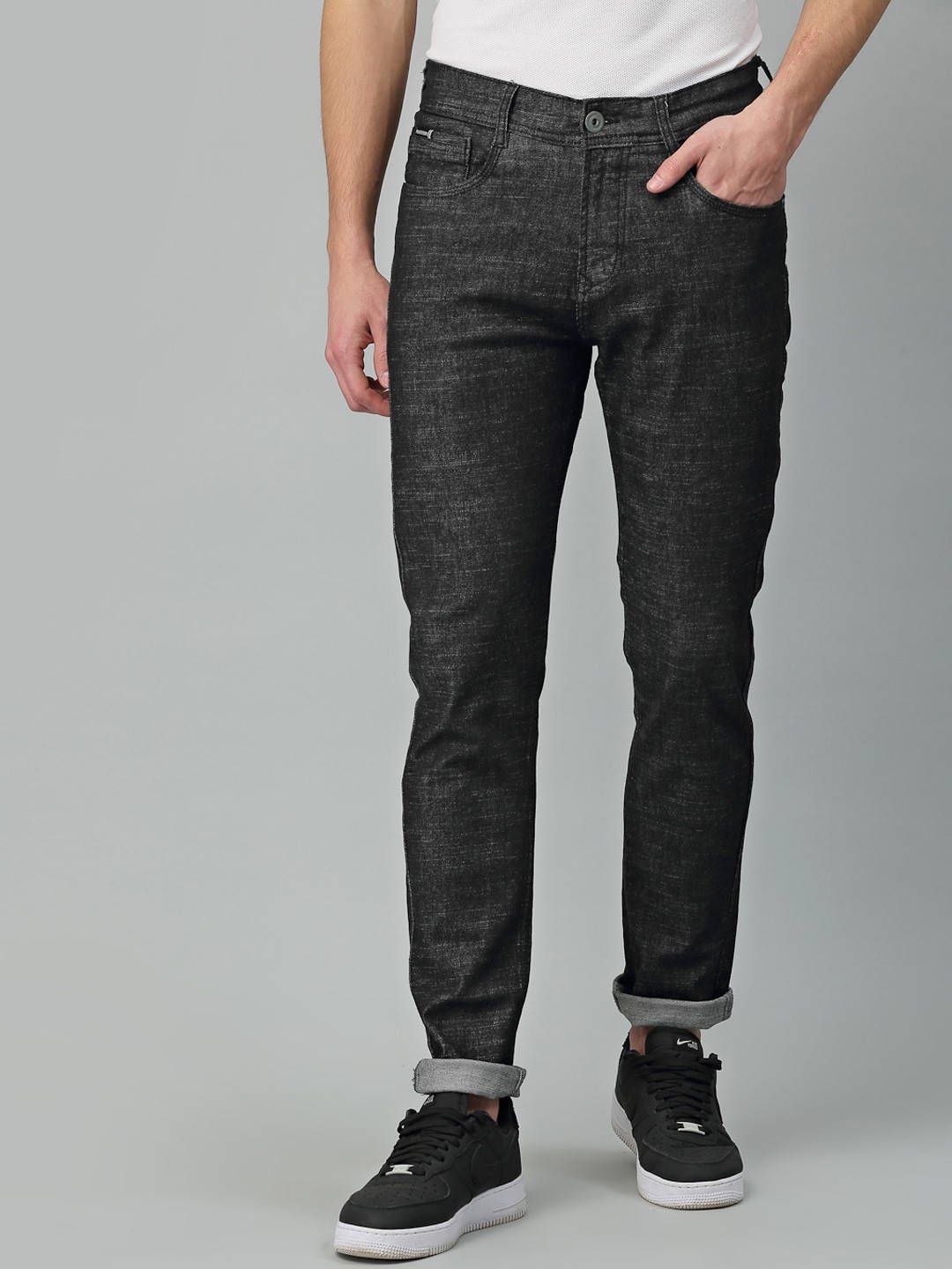

Code 61 Men Black Skinny Fit Low-Rise Stretchable Jeans