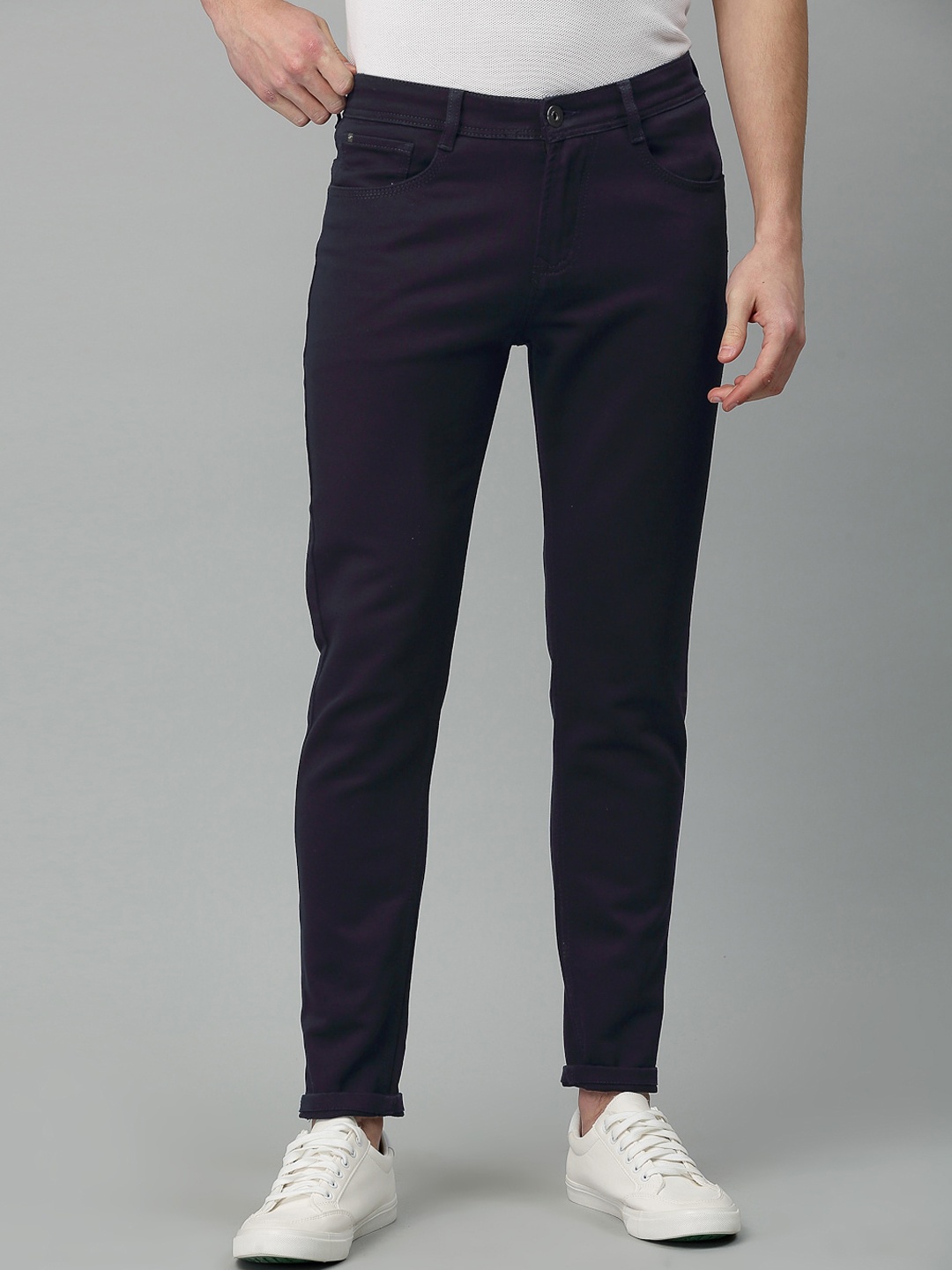 

Code 61 Men Navy Blue Skinny Fit Low-Rise Stretchable Jeans