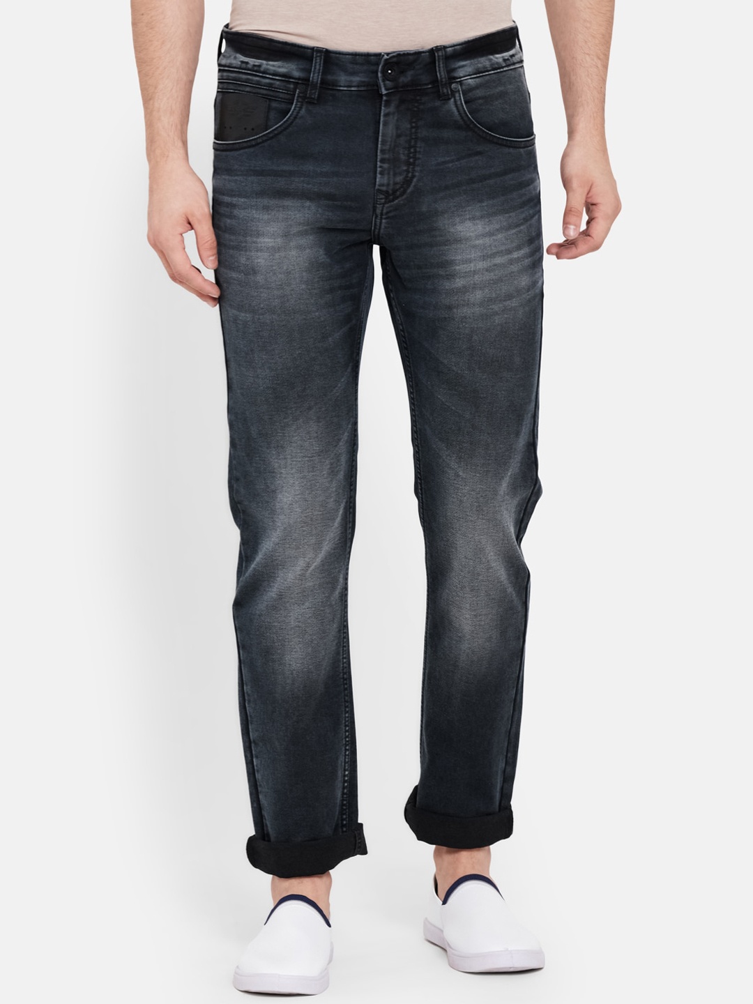 

Duke Men Black Slim Fit Heavy Fade Stretchable Jeans